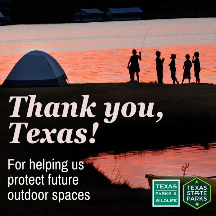 Texas Parks and Wildlife Department, Commission Thank Texans for