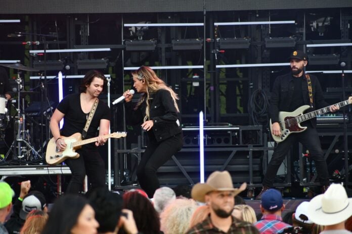 music performer on concert stage