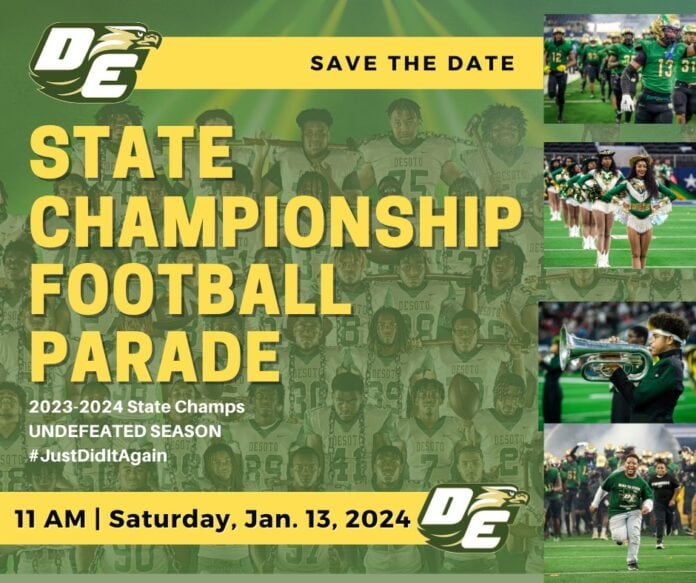 DeSoto ISD state championship parade flyer