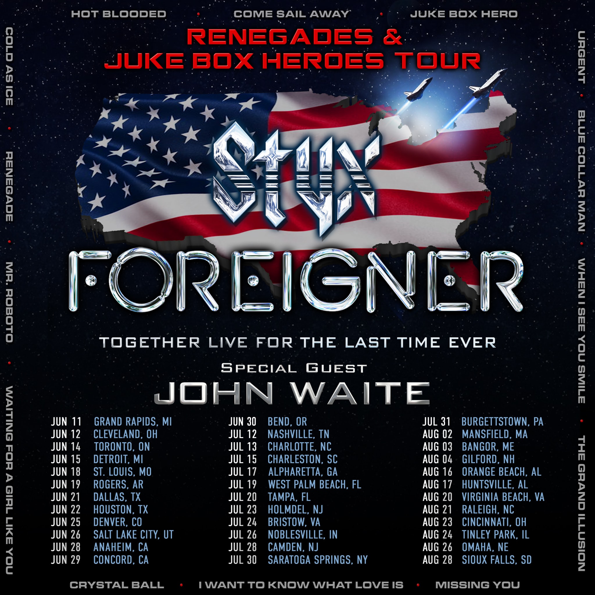 Styx & Foreigner tour dates