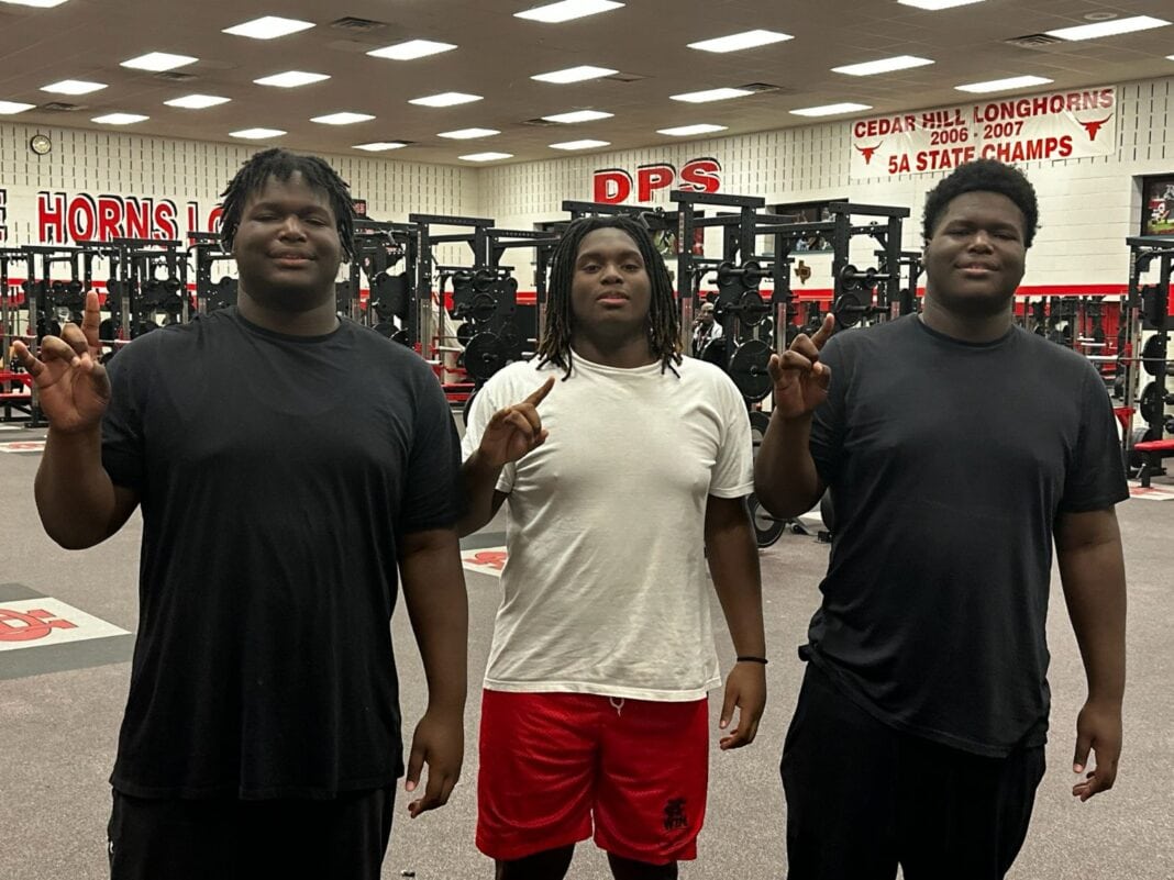 Cedar Hill High School Football Triplets Propel Longhorns to Impressive