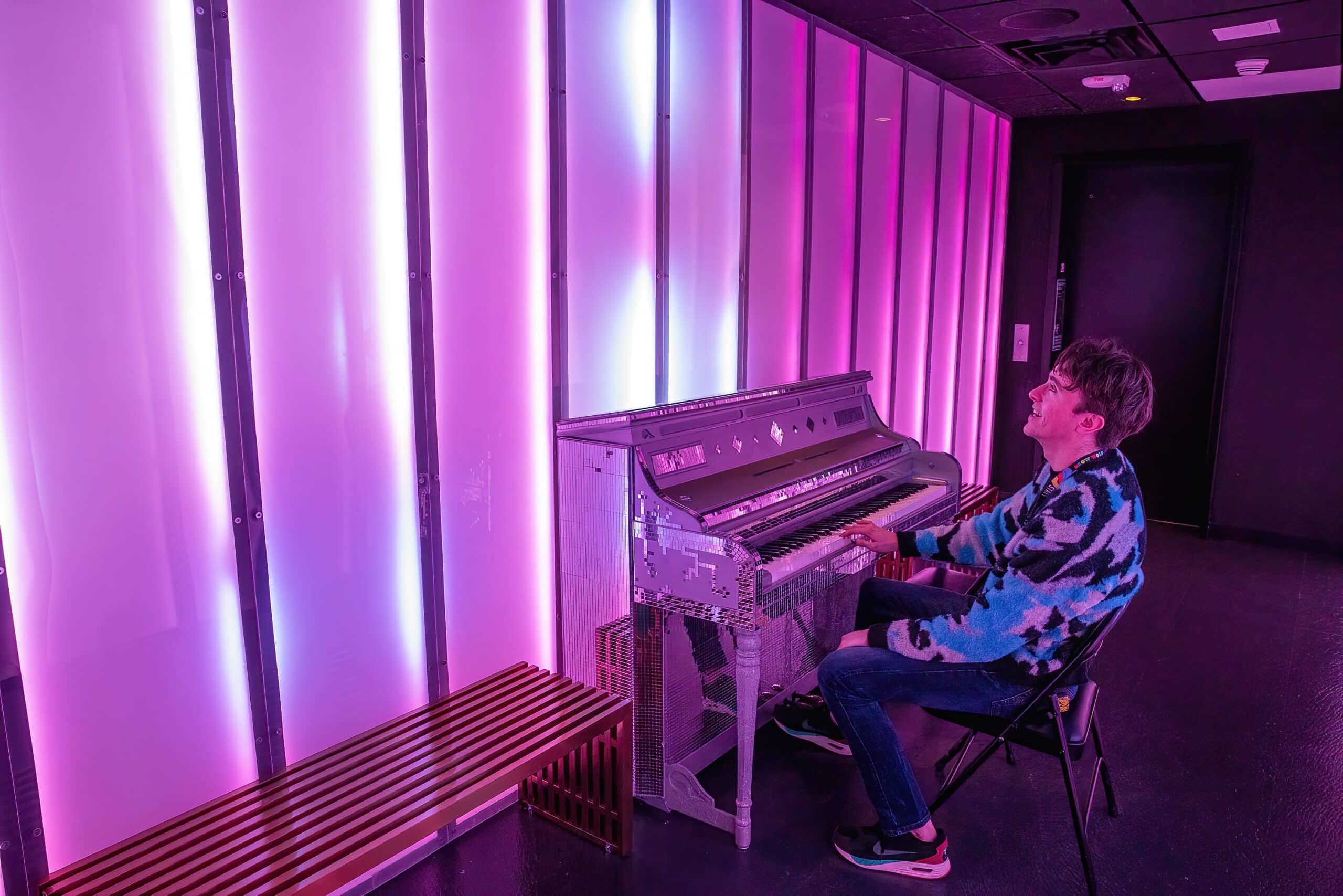 piano at Meow Wolf Grapevine