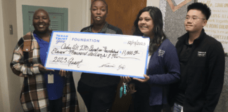Cedar Hill ISD Education Foundation Presents Seven Grants Worth $29,000 people holding cardboard check