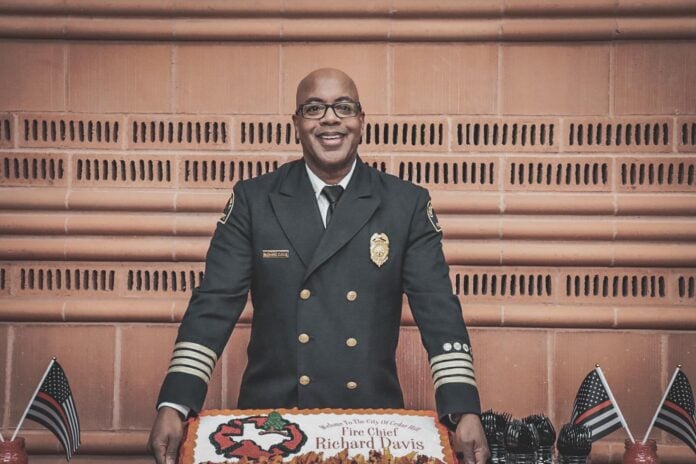 Chief Davis with cake