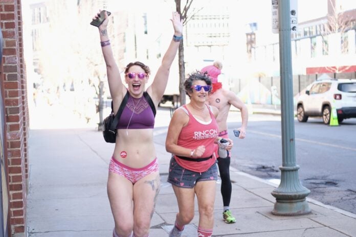 two ladies jogging