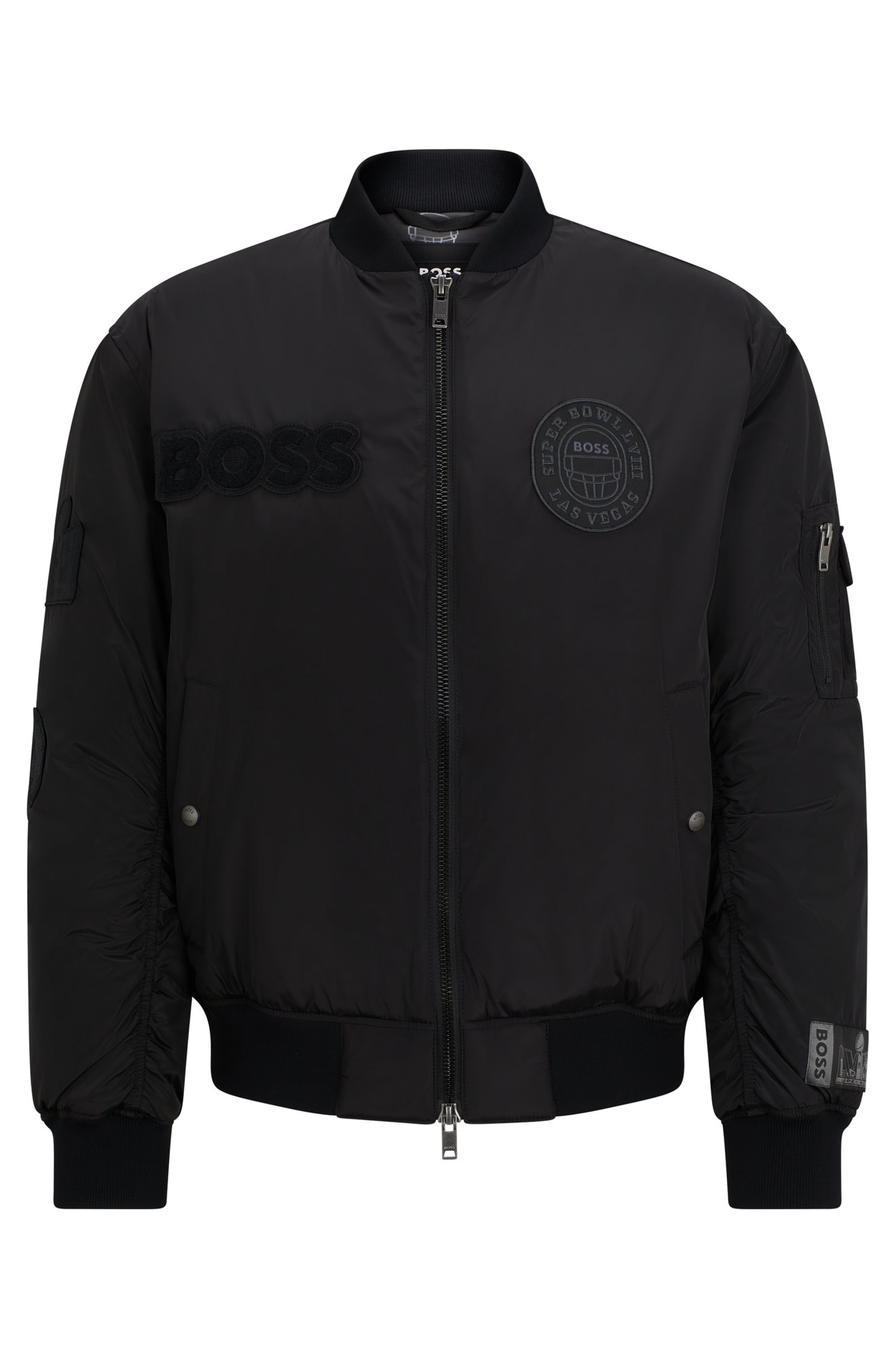 black HUGO BOSS NFL jacket