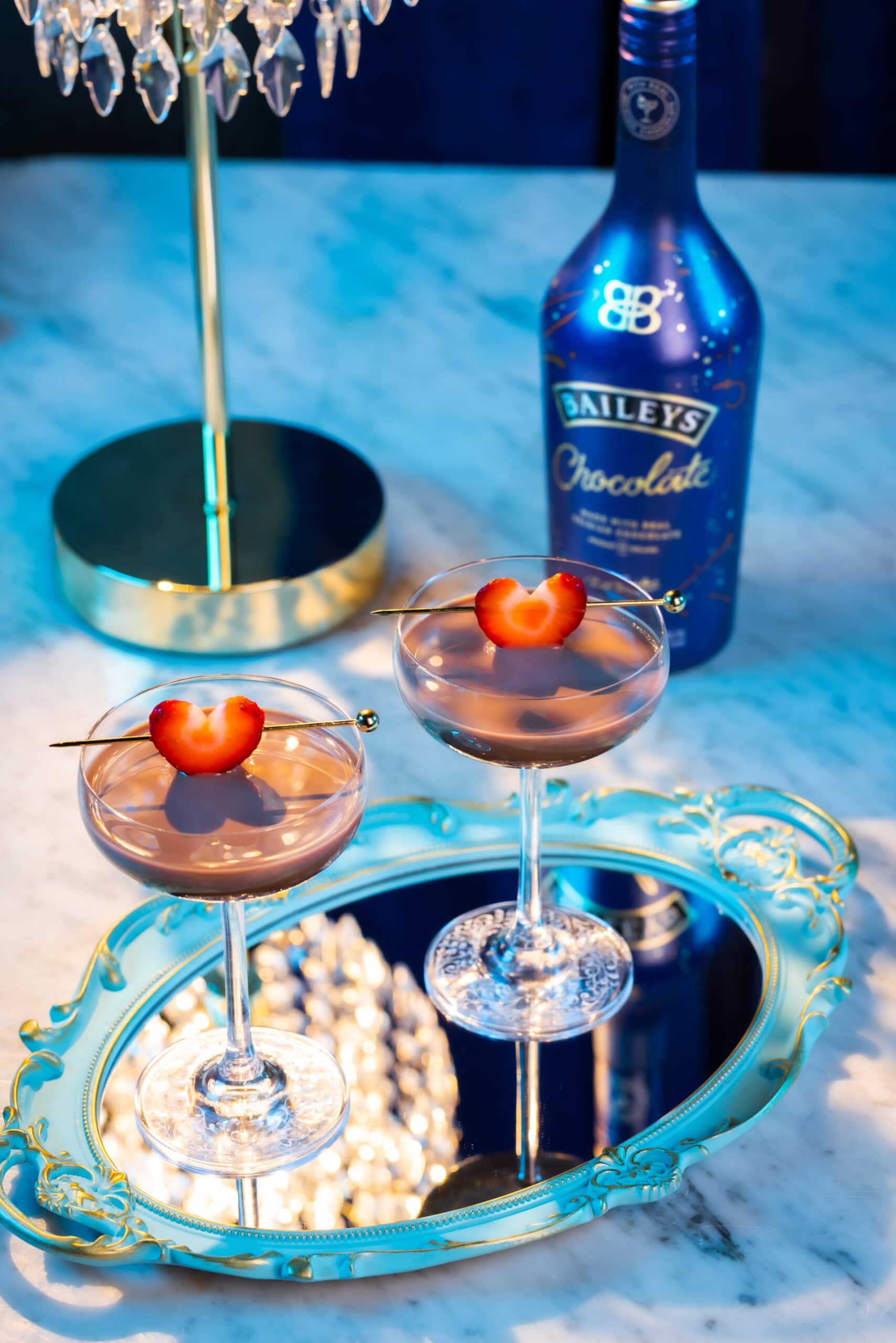 strawberry garnish martini