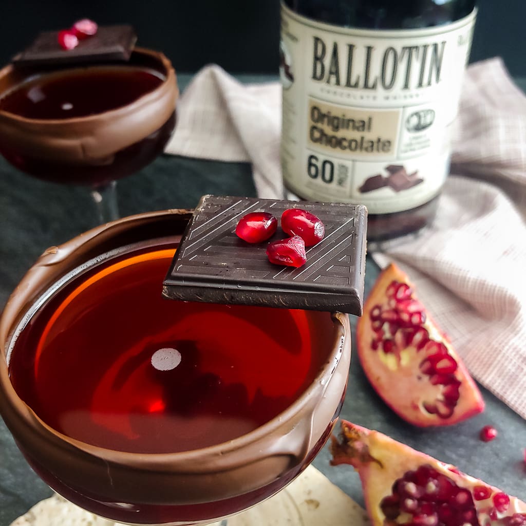 Chocolate pomegranate martini