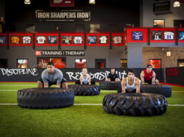 fitness facility with giant tires
