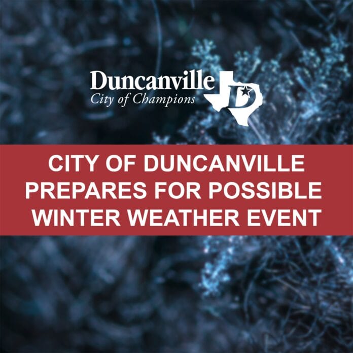 City of Duncanville logo on sark blue background with text