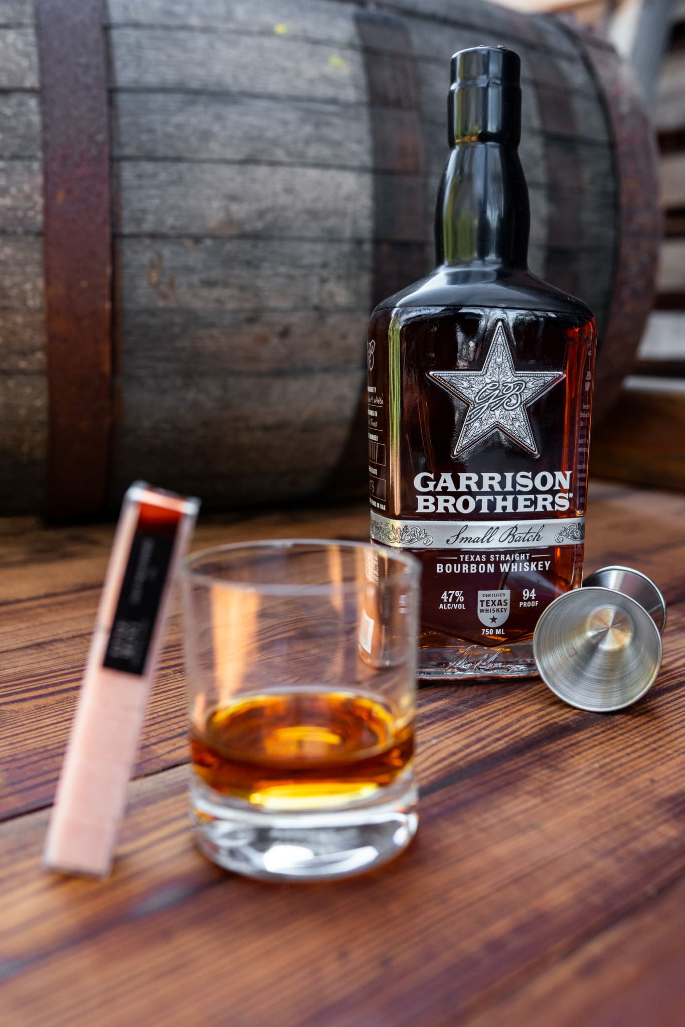 Garrison Brother small batch bourbon in cocktail glass