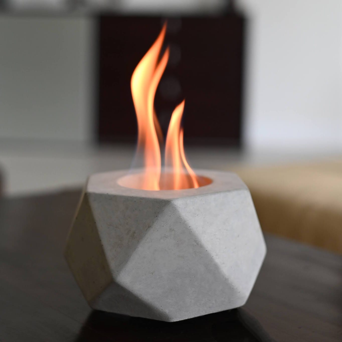 hexagon concrete fire pit