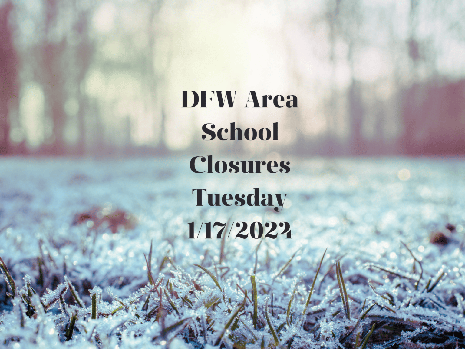 DFW School Closures For January 16, 2025 Focus Daily News