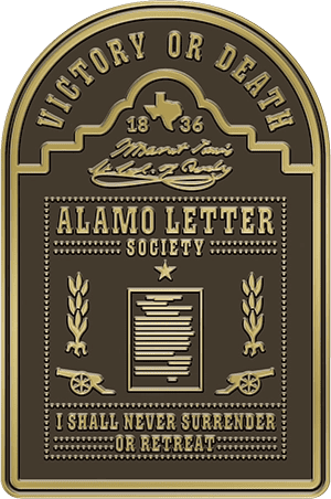 Alamo letter plaque