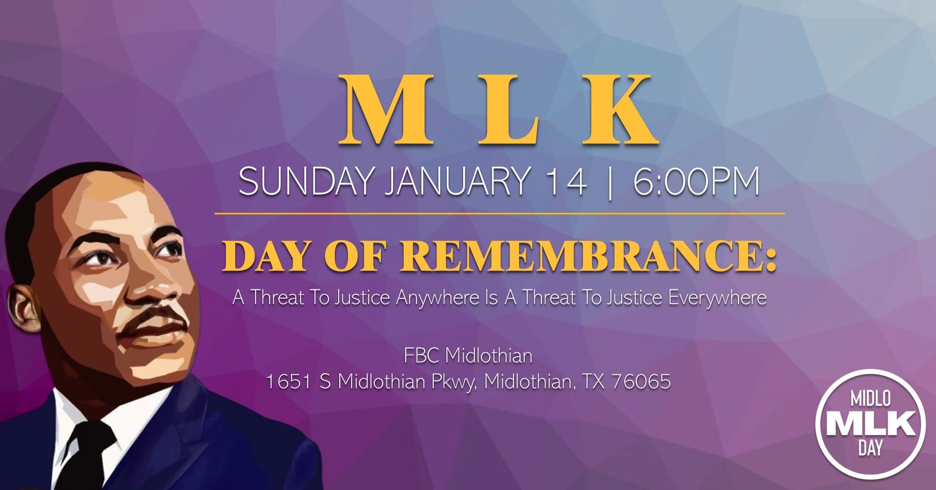 MLK Day of remembrance poster