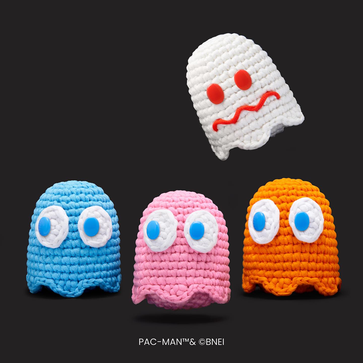 crochet pac man ghosts