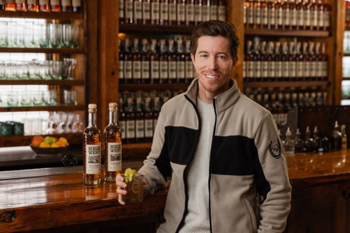 Shaun White with High West bottles