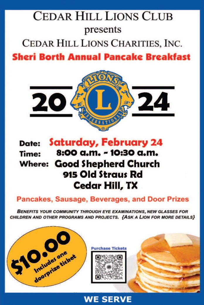 Cedar Hill Lions Club pancake breakfast