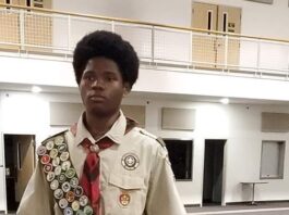 young man in scout uniform