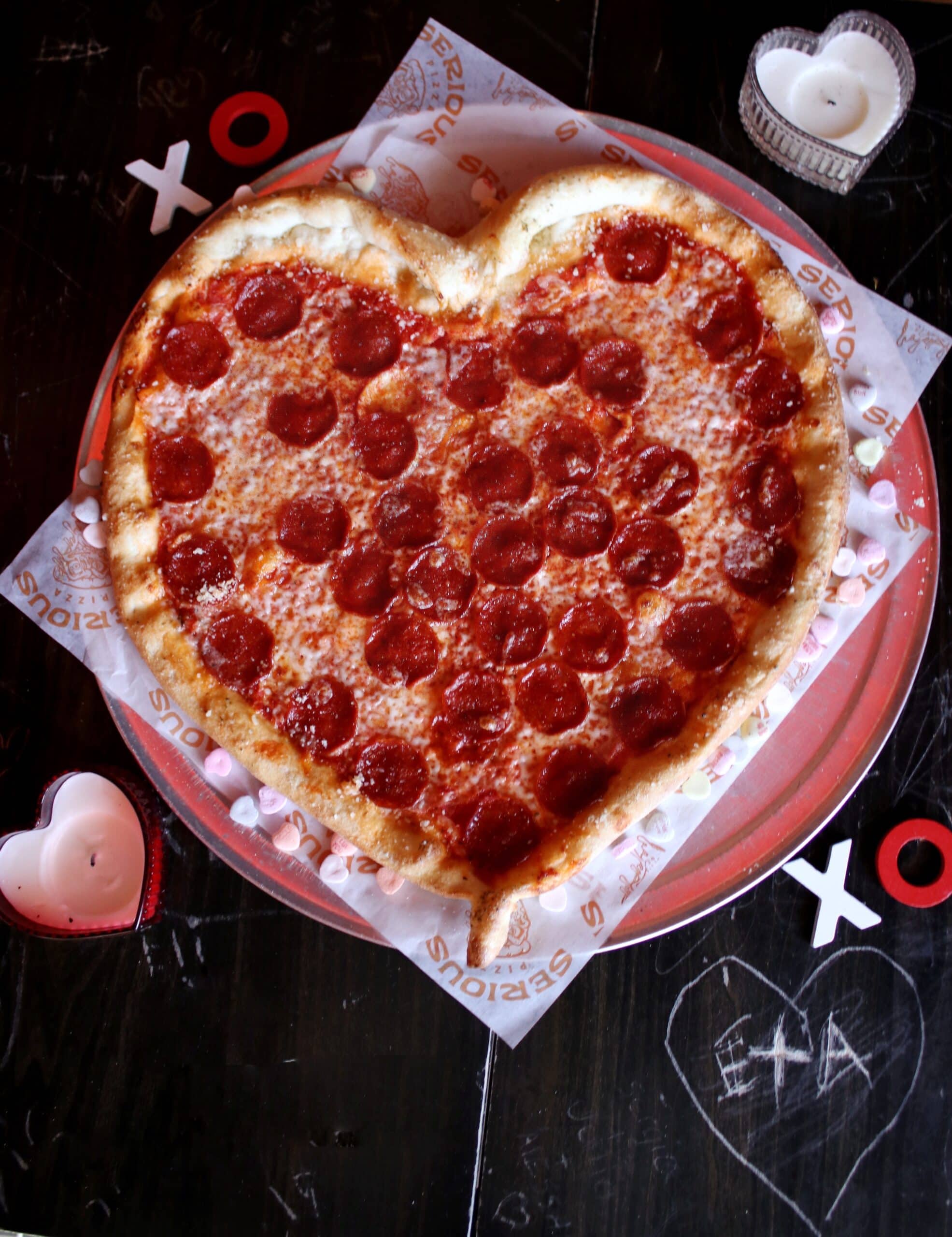 Heart pizza