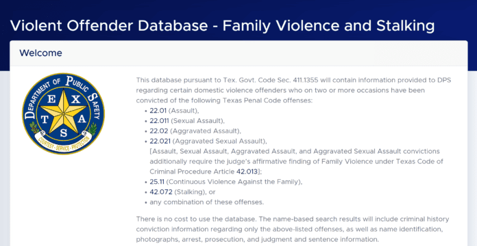violent offender database