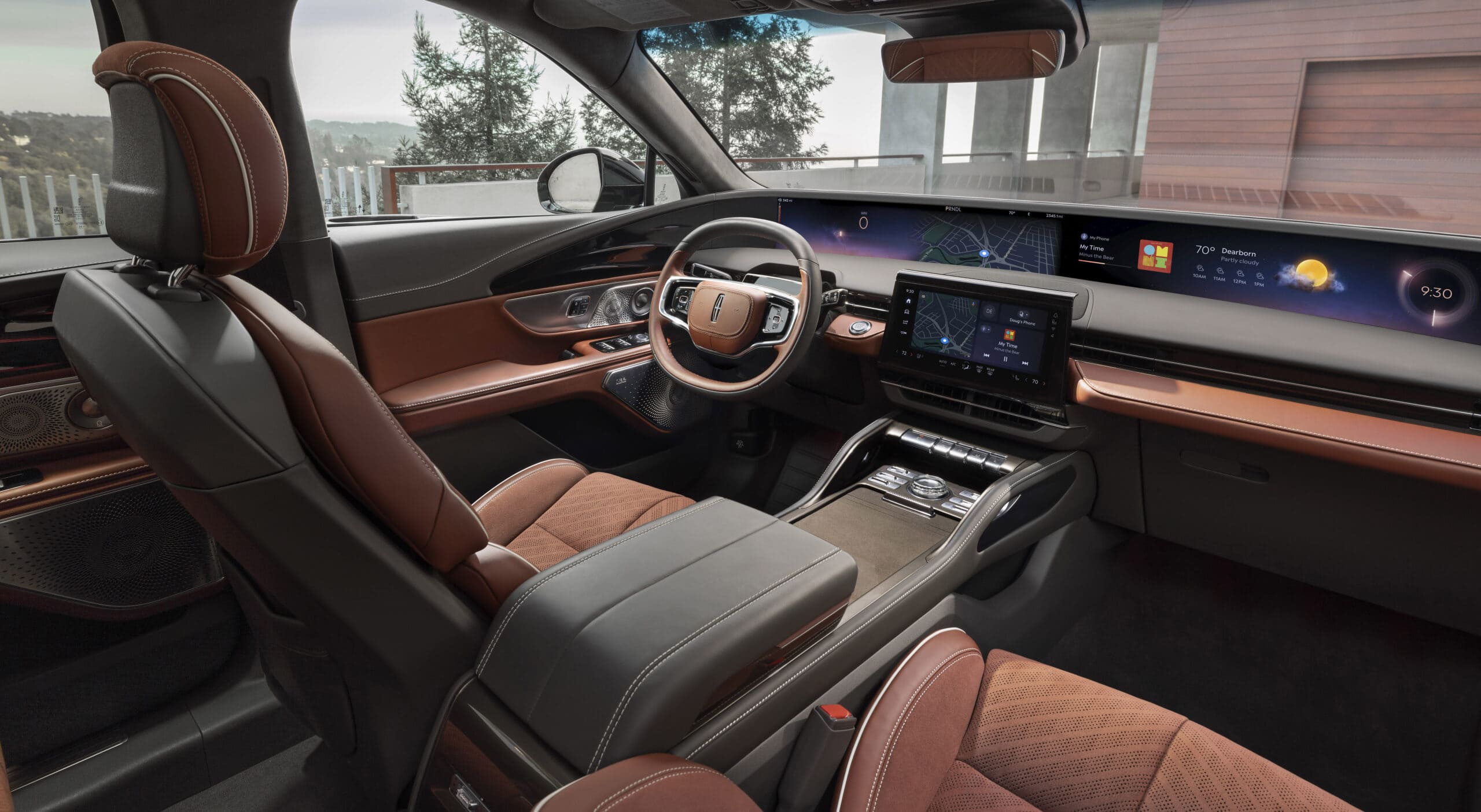 interior of SUV