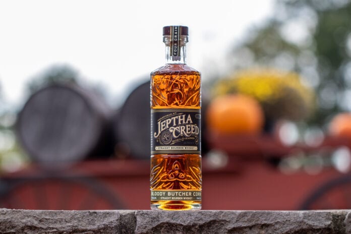 bottle of Jeptha Creed bourbon