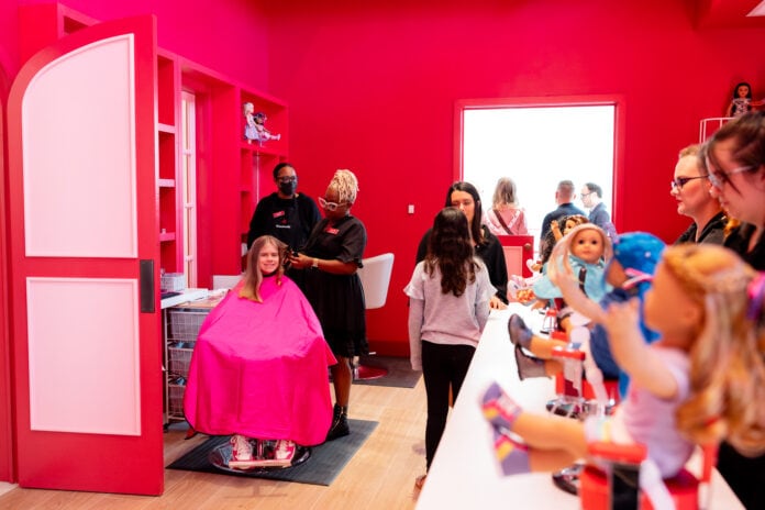 girl in salon chair