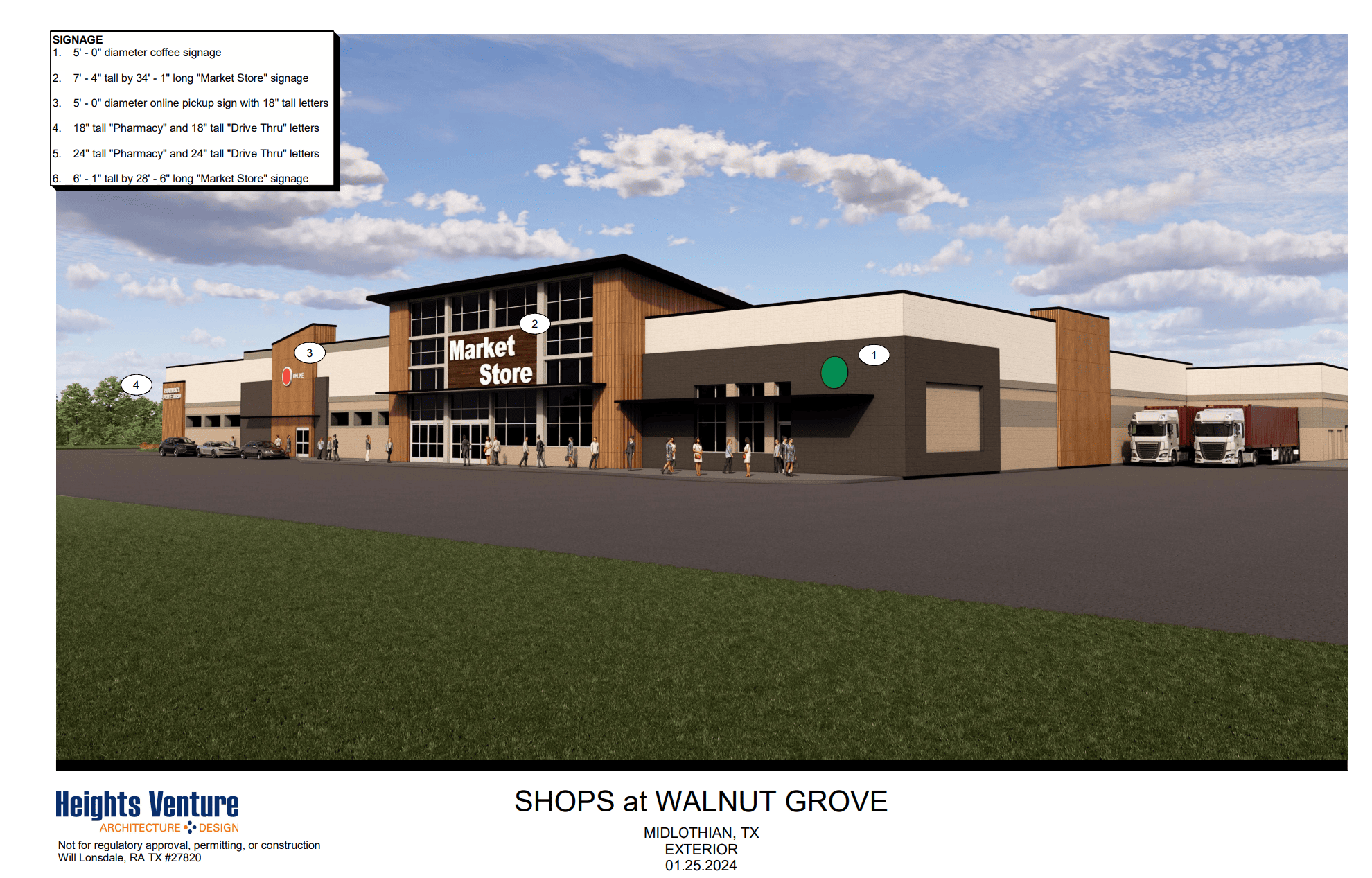 Conceptual rendering Tom Thumb grocery store