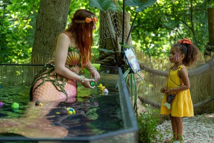 mermaid with little girl