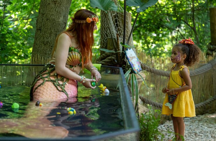 mermaid with little girl