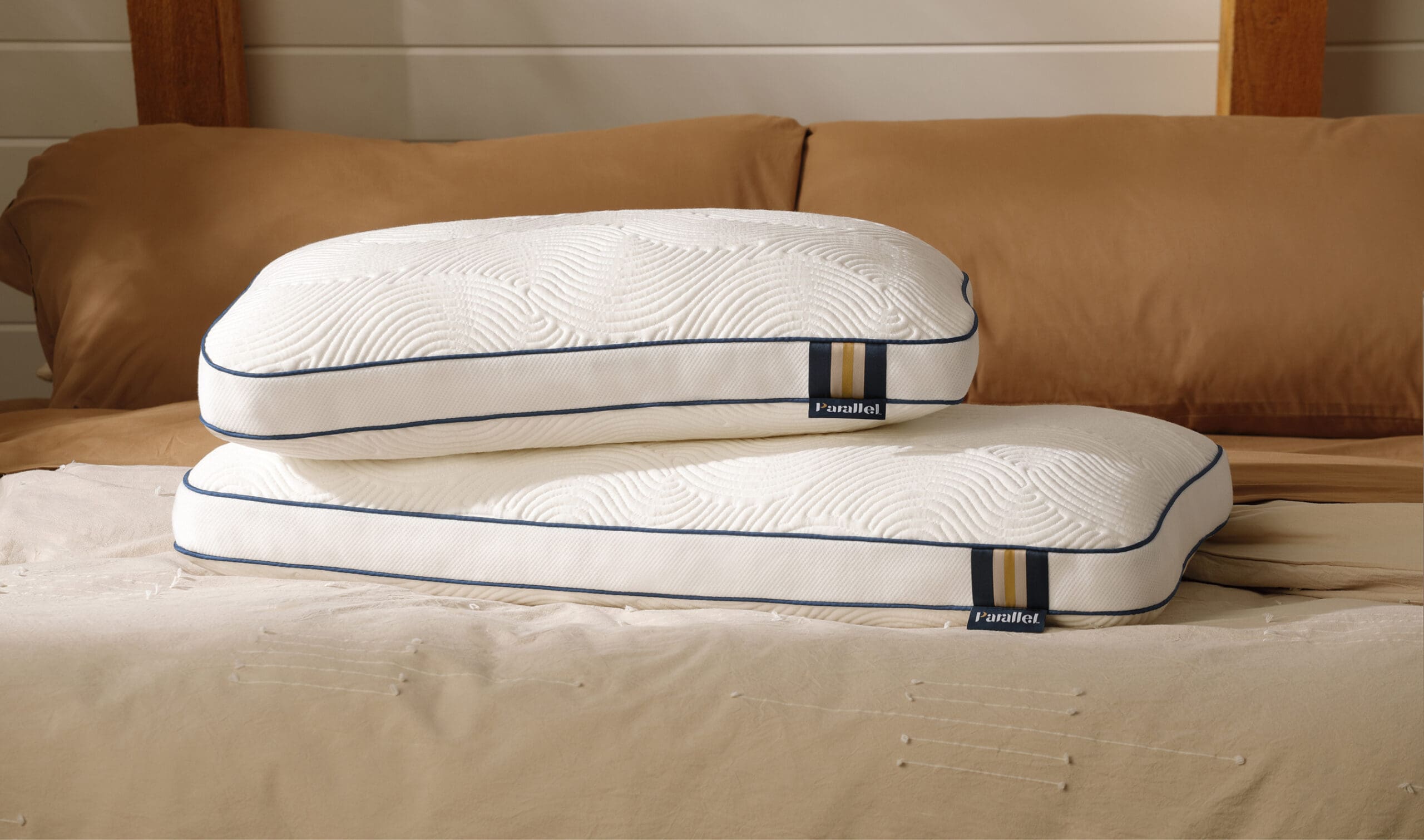 pillows on bed