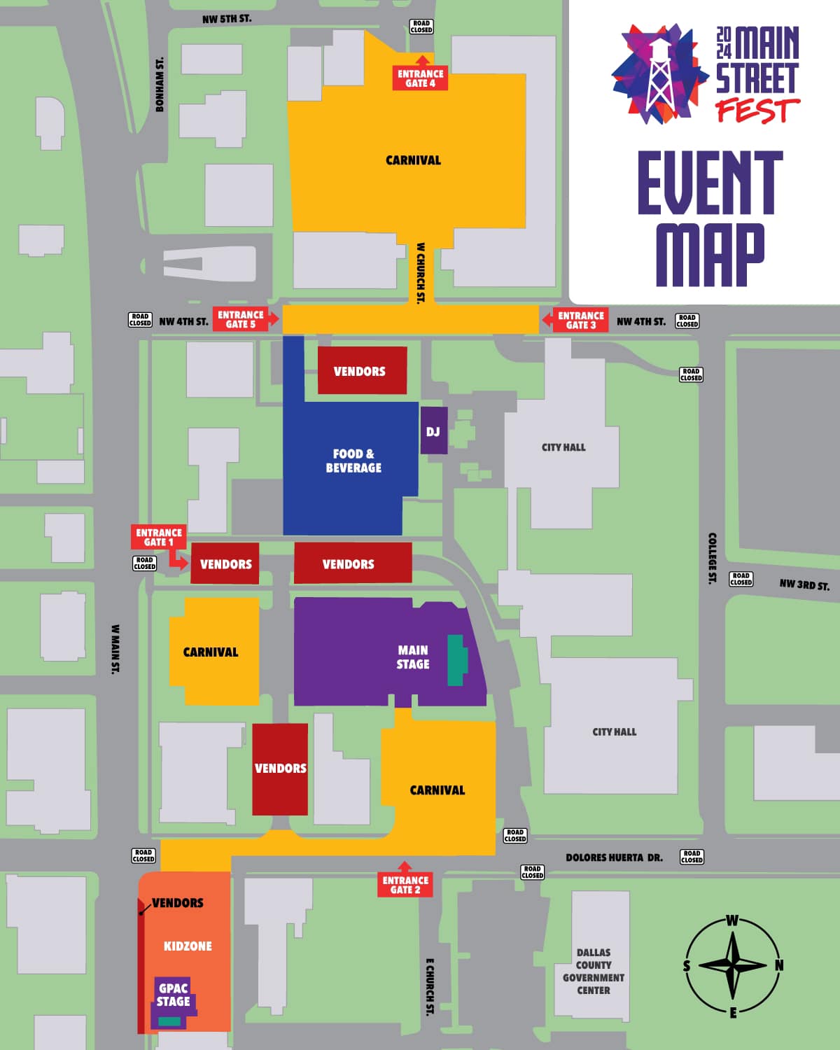 2025 Main Street Fest event map