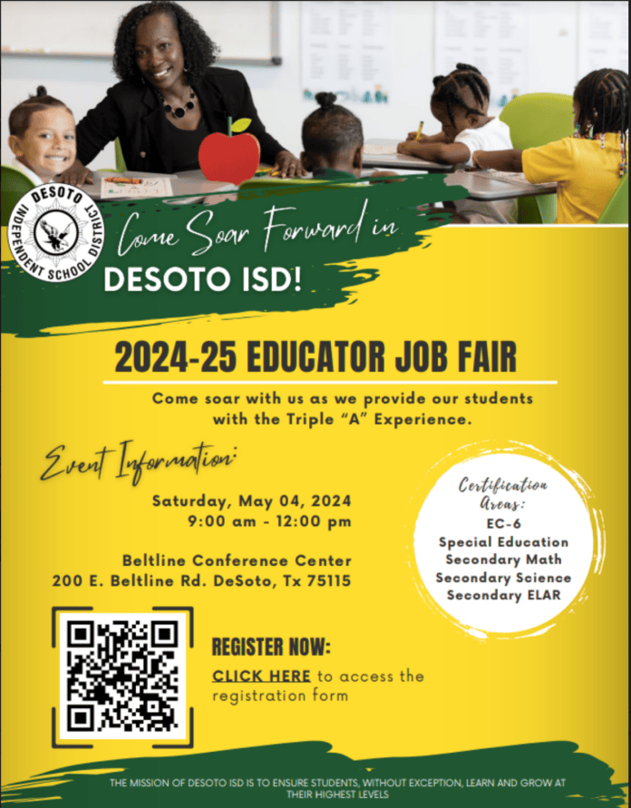 DeSoto ISD job fair poster