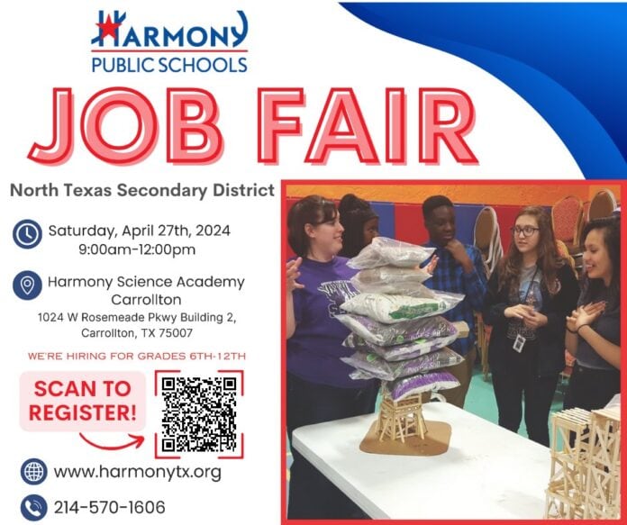 Harmony schools job fair poster