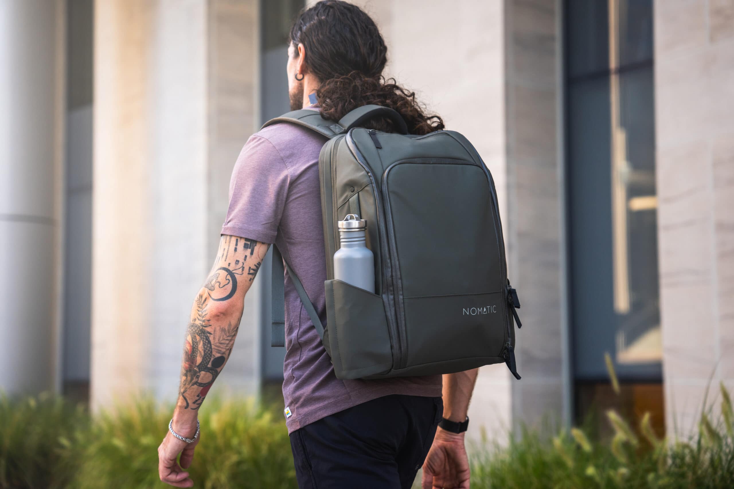 guy wearing a backpack