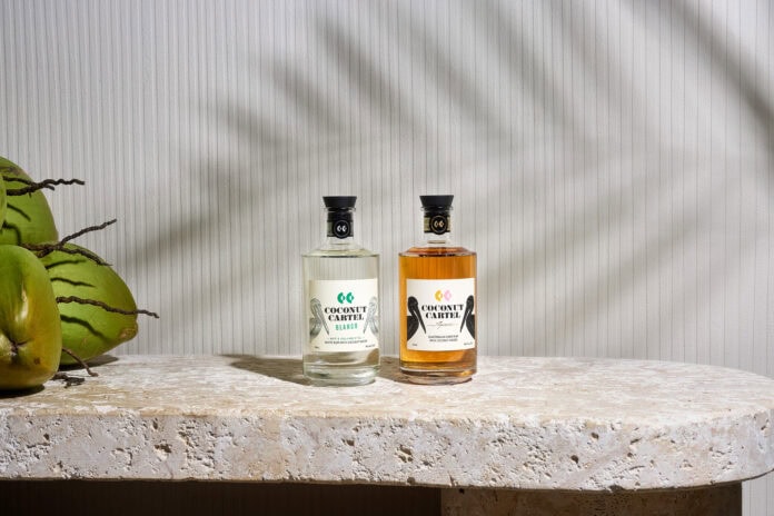 Cocount cartel rum bottles