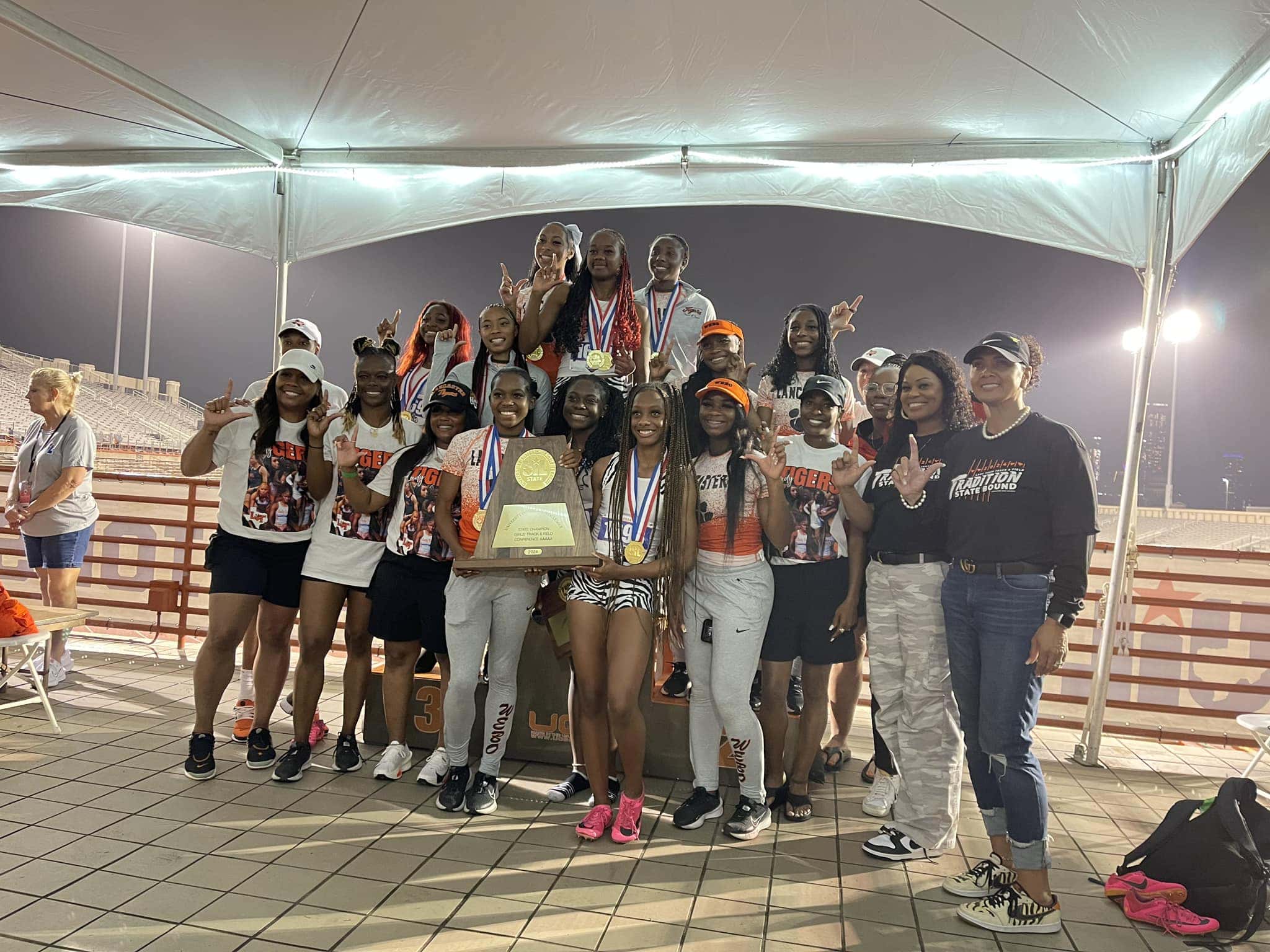 Group photo Lancaster ISD ladies track team