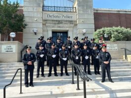DeSoto Police at attention