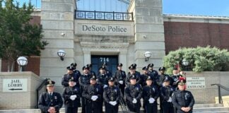 DeSoto Police at attention