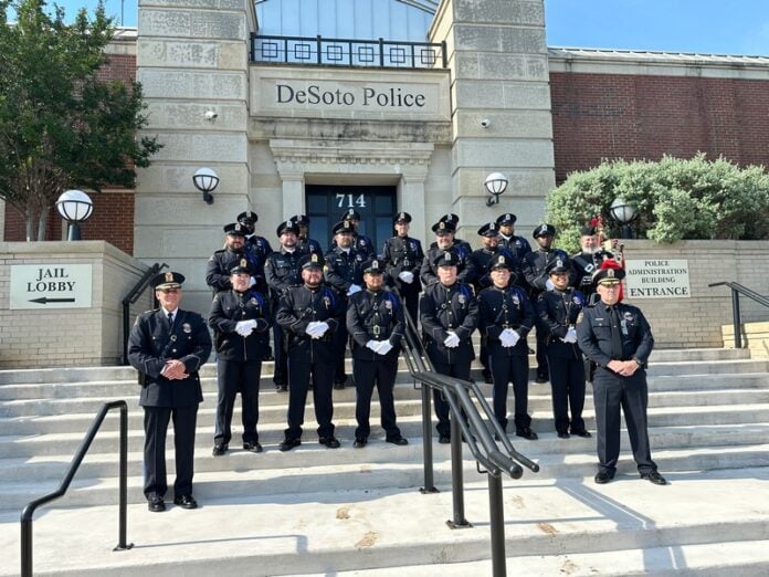 DeSoto Police at attention