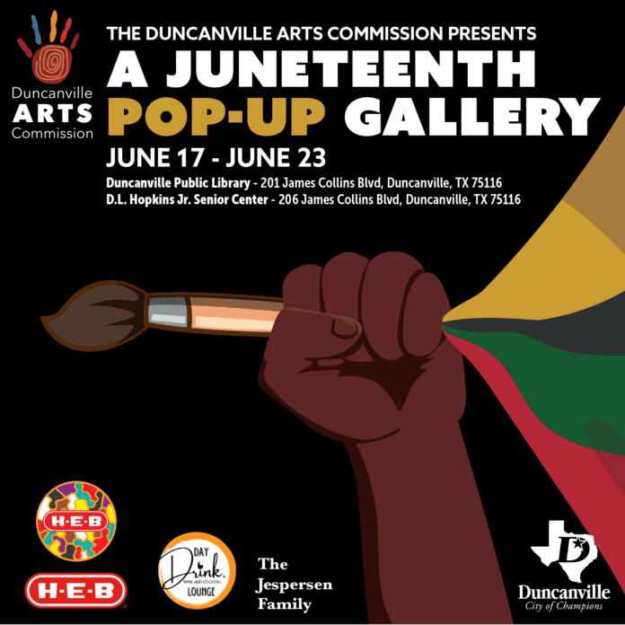 Juneteenth pop up graphic