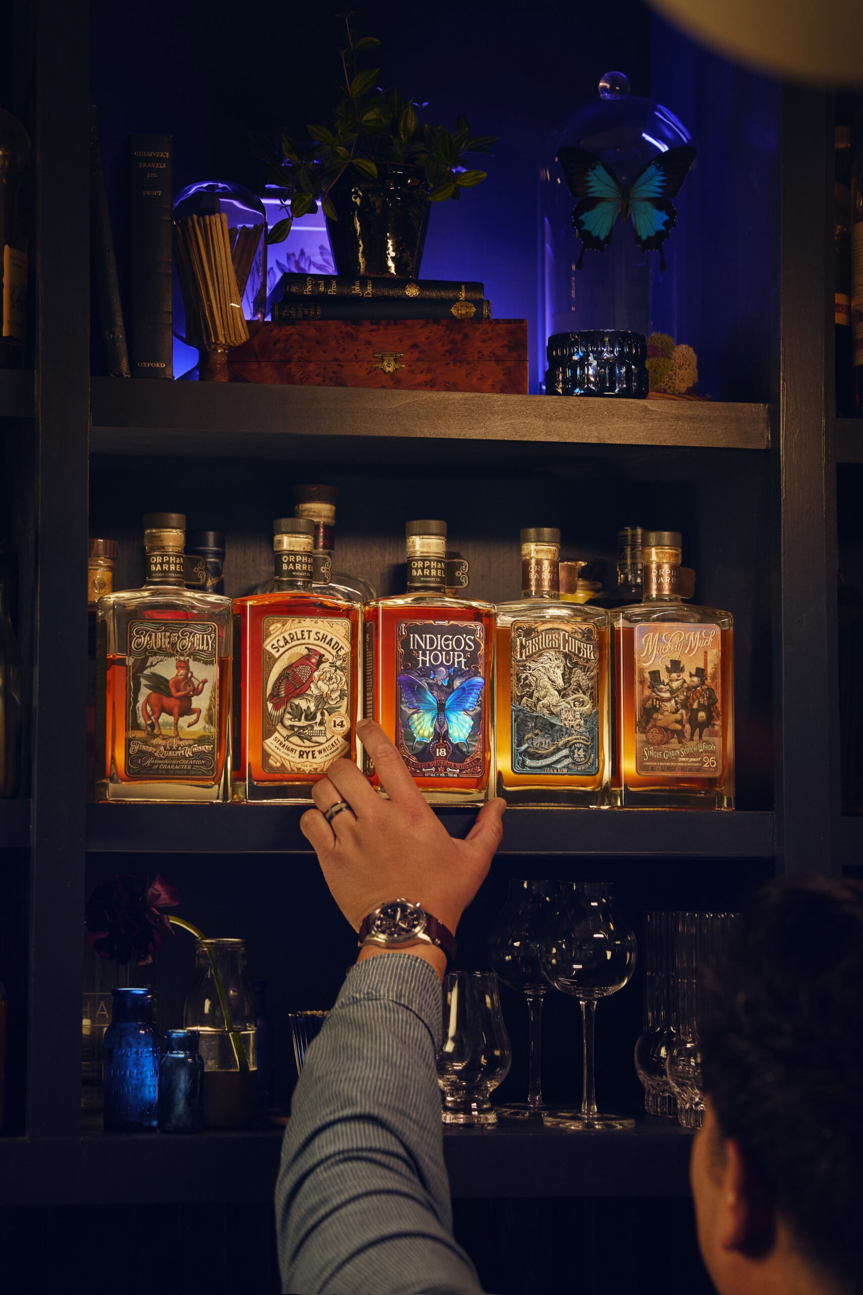 bottles of Orphan Barrel whiskeys