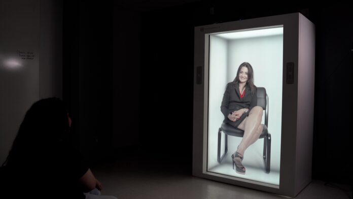 lady sitting in holobox