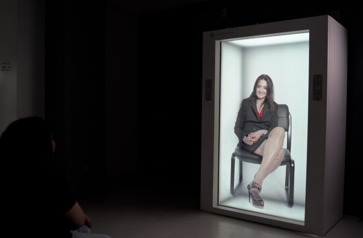 lady sitting in holobox