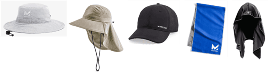 hats and towel