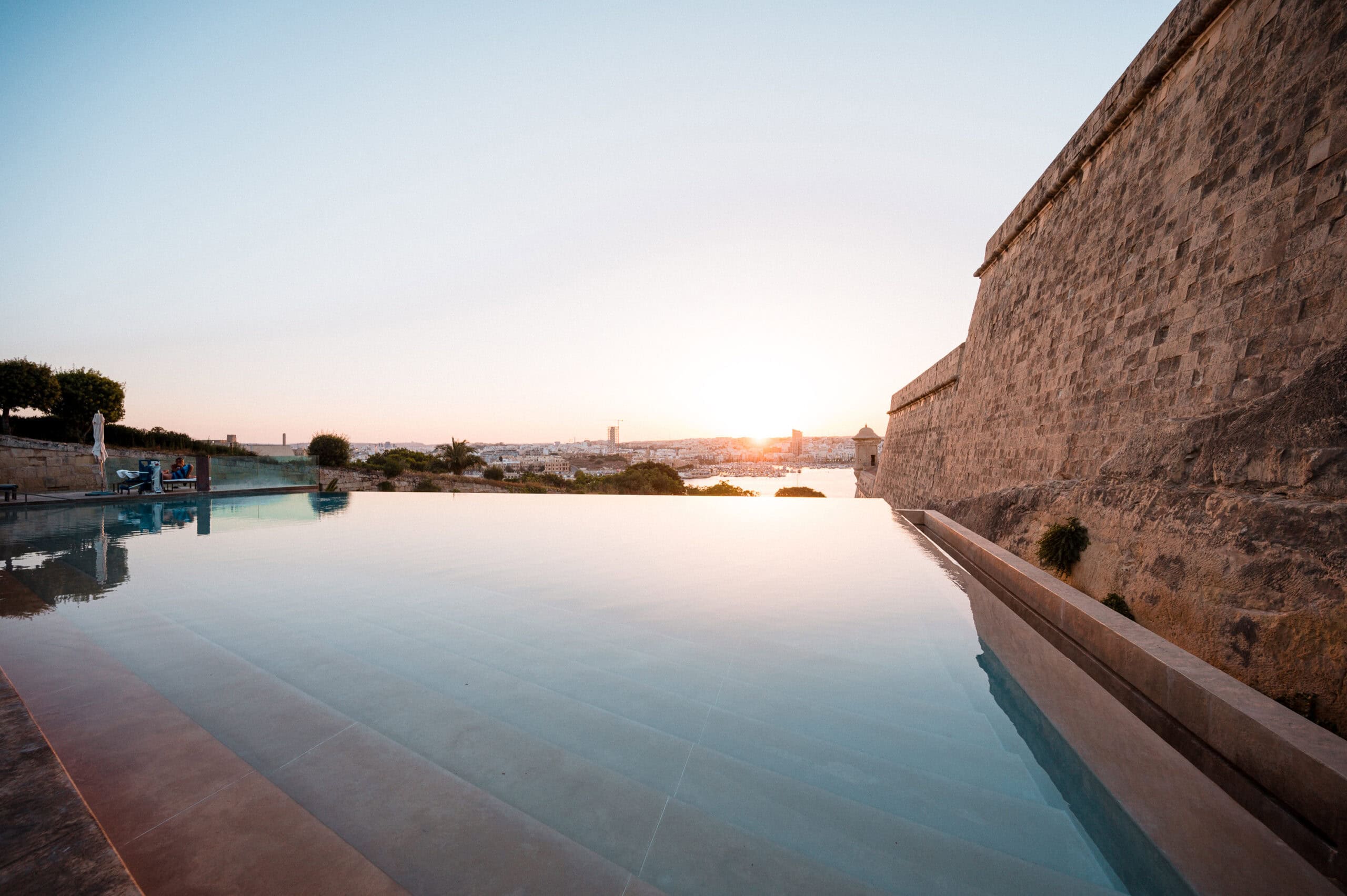 Pool at sunset