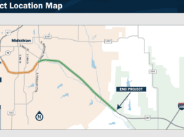 Midlothian 287 67 map