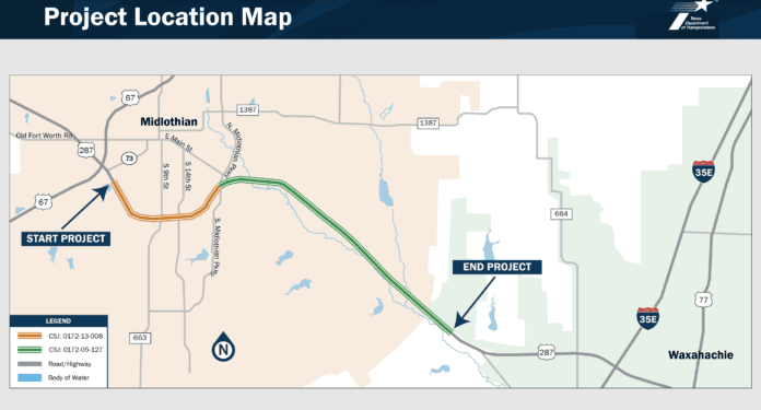 Midlothian 287 67 map