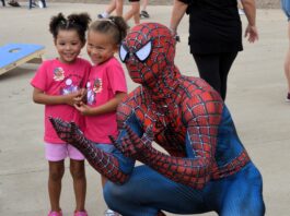 Anatasia and Ava met Spiderman